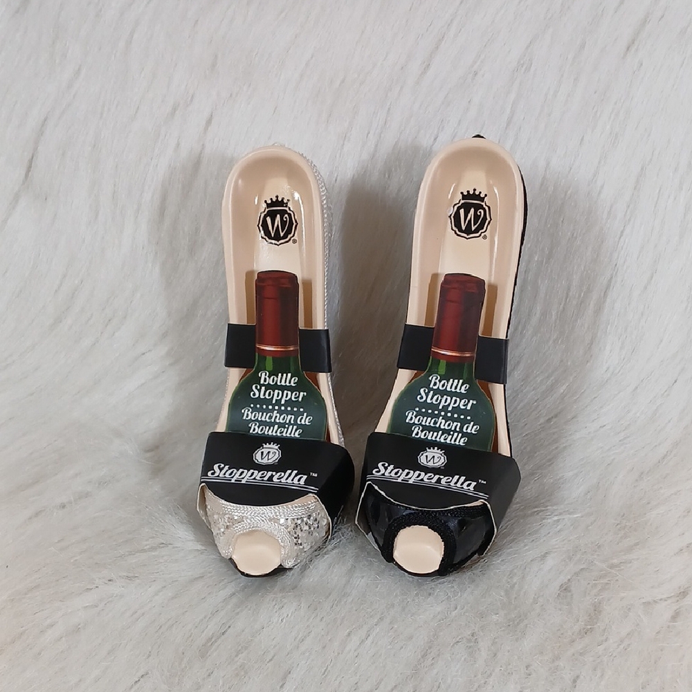 Black and Silver Bottle Stoppers